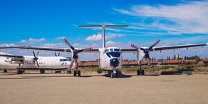 An Undated photo of emergency planes at a Kenyan airport