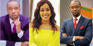 A photo collage of Citizen TV anchors; Rashid Abdallah, Victoria Rubadiri and Waihiga Mwaura.