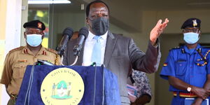 Governor Wycliffe Oparanya Speaking While In Kakamega