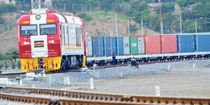 An SGR Cargo train on the move