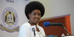 The Teachers Service Commission (TSC) CEO Nancy Macharia at a past event