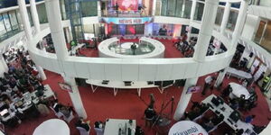 An aerial photo of KTN News studios 