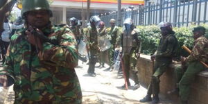 A contingent of Kenya Police Officers during a past operation