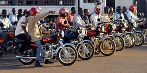Boda Boda riders in Nairobi waiting for passengers