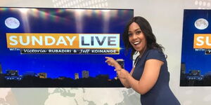 Citizen TV news anchor Victoria Rubadiri at the RMS studios on March 8, 2020. 