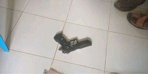 A photo of a gun recovered by DCI officers on Saturday, October 25.