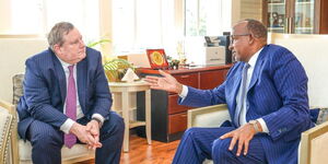Michael Hammer, the United States Special Envoy for the Horn of Africa (SEHOA), and Cabinet Secretary Aden Duale, in a meeting on May 9, 2024