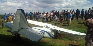 A picture of te crashed plane 