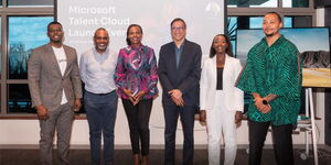 The Microsoft and  Gebeya during the launch of Microsoft Talent Cloud for Africa.