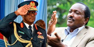 A collage of CDF Francil Ogolla and Wiper Party Leader Kalonzo Musyoka. 