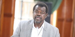 Busia Senator Okiya Omtatah during the Presidential Petition after the August General Election in 2022
