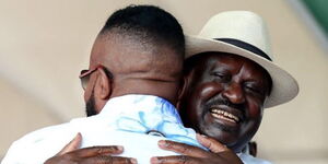 ODM Leader Raila Odinga embraces former Mombasa Governor Ali Hassan Joho. 