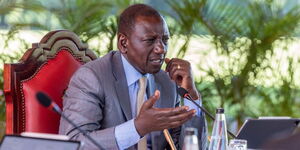 President William Ruto speaking during a Cabinet meeting on March 13, 2024.