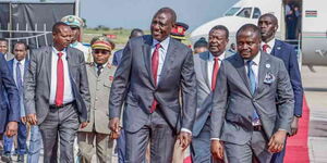 President William Ruto arrives n DRC for President Felix Tshisekedi's inuaguration