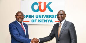 Ruto and James Mwangi at Open University