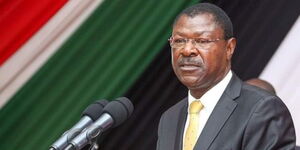 The National Assembly Speaker Moses Wetangula speaking at a past event 