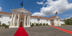 The entrance at State House in Nairobi