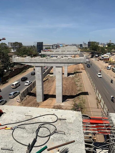 Undated image of Nairobi Express Way under construction