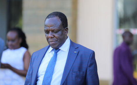Kakamega Governor Wycliffe Oparanya at the Kenya School of Government (KSG) for a consultation on February 20, 2020