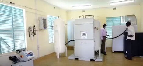 A section of the Oxygen Plant in Kakamega County General Hospital