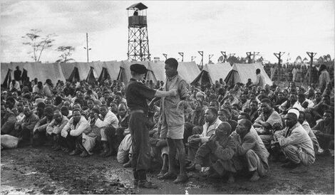 A file image of a detention Camp in 1954.