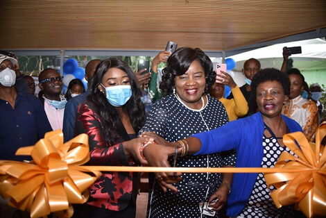 Betty Kyallo and Ida Odinga at the launch of Flair by Betty on June 27, 2020