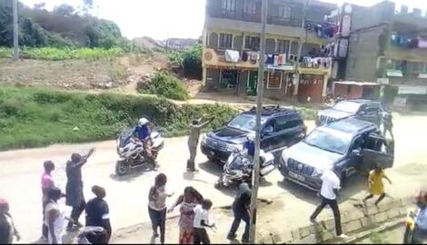 A civilian blocked President Uhuru Kenyatta's motorcade in Lucky Summer, Nairobi in May 2021