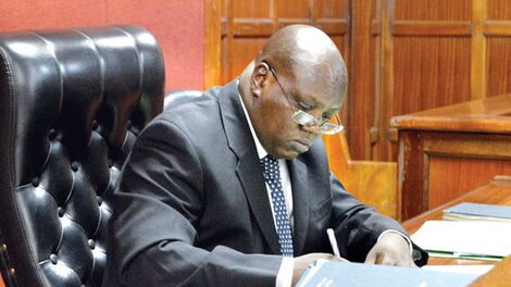 Chief Magistrate Francis Andayi in court