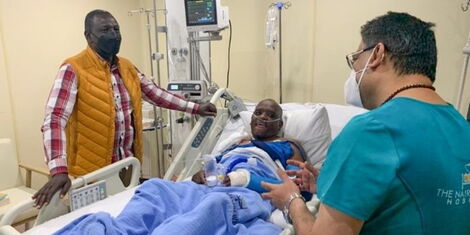 DP William Ruto visits Dennis Itumbi at the Nairobi Hospital