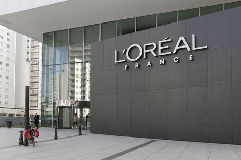 Entrance to L'Oreal building in Paris