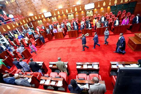 Inside the Nairobi County Assembly chambers.