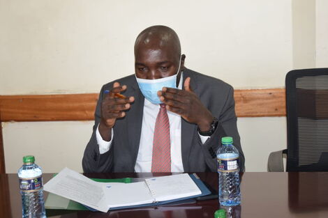 State Department of Devolution Principal Secretary Julius Korir during a meeting on September 27, 2021.