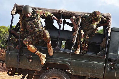 KDF Soldiers During A Mission