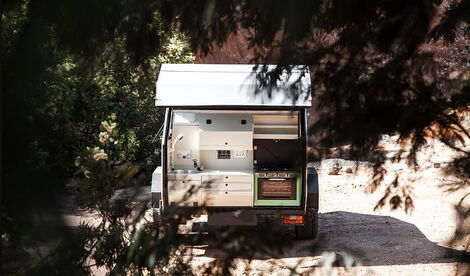 The interior outlook of the Kaya AT-1 trailer.