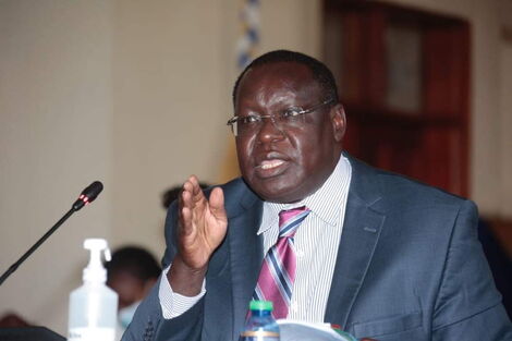 Kiambu Governor James Nyoro appearing before Senate Committee on Monday, August 10, 2020.