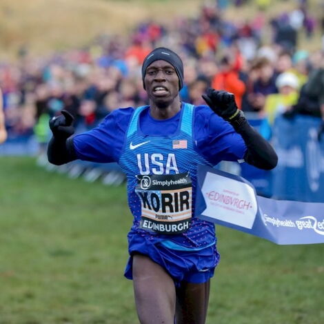 File photo of Leonard Korir during a race in the US