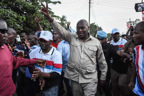 Tanzanian opposition leader and Chadema chairman Freeman Mbowe left prison in Dar es Salaam, Tanzania on March 14, 2020.