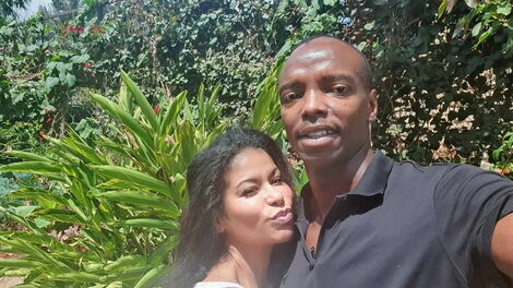 Media personality Julie Gichuru and her husband Andrew.