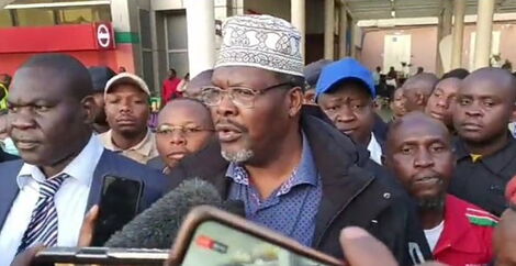 Outspoken lawyer Miguna Miguna speaks to the media after landing at the Jomo Kenyatta International Airport (JKIA) on Thursday, October 20, 2022.