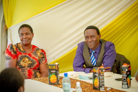 NCIC Commissioner Wambui Nyutu's mother and father during the party on Saturday, November 14, 2020.