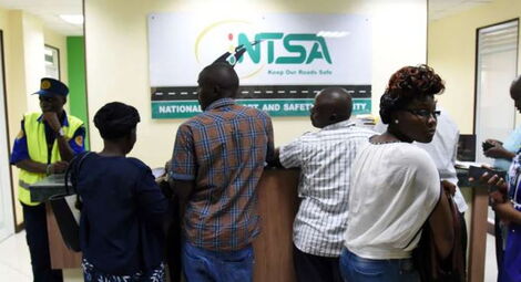 An image of citizens getting services at NTSA offices