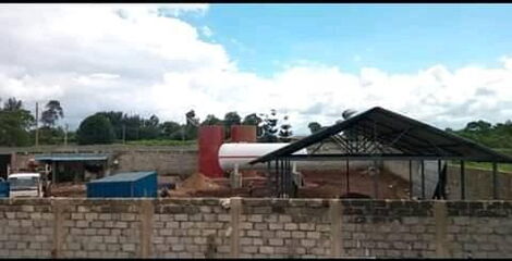 The new LPG depot under construction at the Wambugu farm in Nyeri County, seen on Friday May 15, 2020