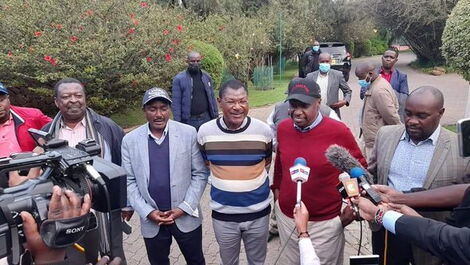 OKA principals Musalia Mudavadi (ANC), Kalonzo Musyoka (Wiper), Gideon Moi (KANU) and Moses Wetangula (Ford Kenya) on Thursday, August 19, 2021