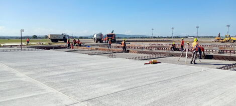 Ongoing rehabilitation works at the Moi International Airport in Mombasa.