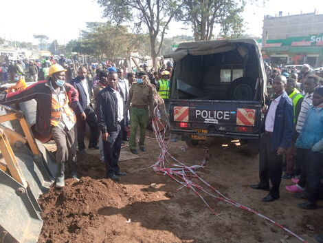 An image of rescue operations in Narok