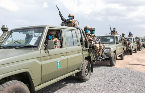  Patrol trucks launched by President Uhuru Kenyatta at Border Police Unit (BPU) headquarters and training campus at Kanyonyo in Kitui County on November 19, 2020