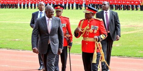 President William Ruto aheads to the VIP dais after inspecting a guard of honour during the Jamhuri Day celebrations at Nyayo Stadium on Monday, December 12, 2022.