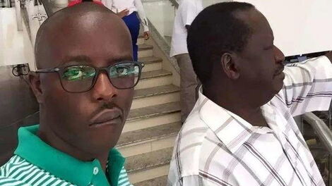 An image of Raila Odinga Junior and Raila Odinga