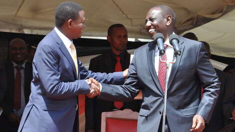 An image of Ruto and Mutua