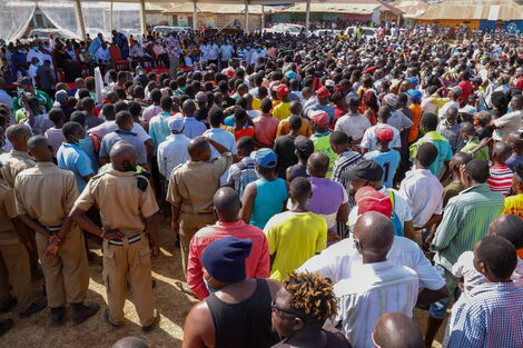 Supporters at an ODM rally in Malindi on March 3, 2021